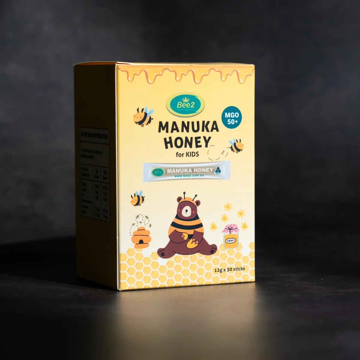 Bee2 어린이 마누카 꿀 MGO 50+ 스틱 - 30개 x 12g