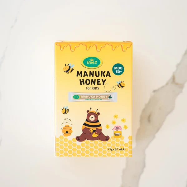 Bee2 키즈 마누카 꿀 MGO 50+ 스틱 - 30개 x 12g - 3박스