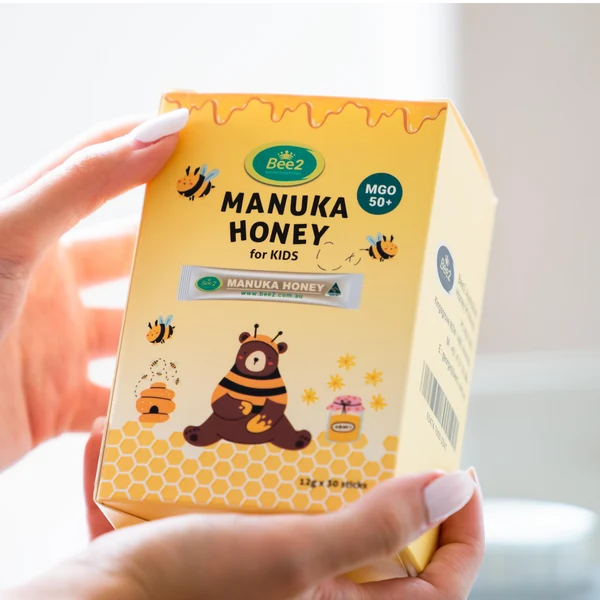 Bee2 어린이 마누카 꿀 MGO 50+ 스틱 - 30개 x 12g